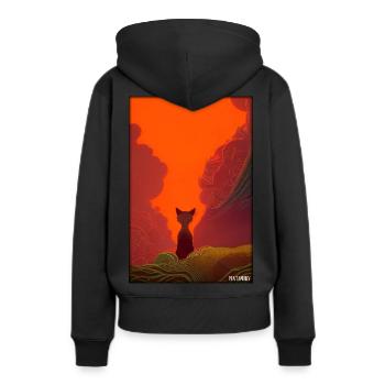 Fuchs Tierwelt Waldtier Tiere Wildnis - Frauen Premium Bio Hoodie - Schwarz - Hinten - Julia (174cm)