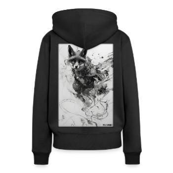 Fuchs Tierwelt Waldtier Tiere Wildnis - Frauen Premium Bio Hoodie - Schwarz - Hinten - Julia (174cm)
