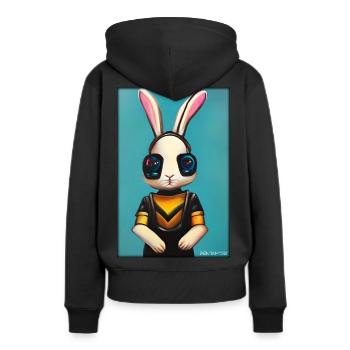 Pâques Pâques Cyber Future Sci-Fi Animal - Sweat à capuche Premium bio Femme - noir - Dos - Julia (174cm)