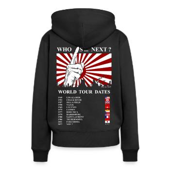 Fukushima , Anti,Energie nucléaire Non merci , Energie nucléaire - Sweat à capuche Premium bio Femme - noir - Dos - Julia (174cm)
