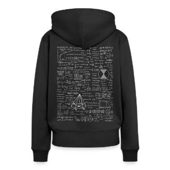 professeur de mathématiques - Sweat à capuche Premium bio Femme - noir - Dos - Julia (174cm)