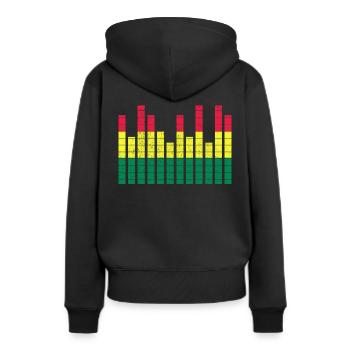 Reggae - Dub Dancehall Rasta Rastafari Jamaica - Sweat à capuche Premium bio Femme - noir - Dos - Julia (174cm)