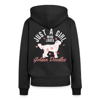 Golden Doodle - Cadeau pour chien Goldendoodle - Sweat à capuche Premium bio Femme - noir - Dos - Julia (174cm)