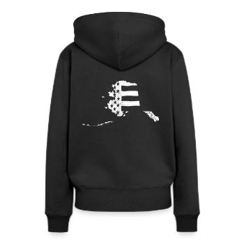 Alaska - Sweat à capuche Premium bio Femme - noir - Dos - Julia (174cm)