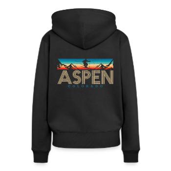 Ski Aspen Colorado - Sweat à capuche Premium bio Femme - noir - Dos - Julia (174cm)