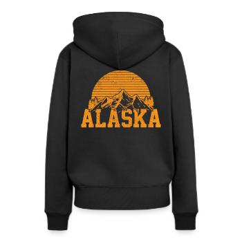 Alaska - Sweat à capuche Premium bio Femme - noir - Dos - Julia (174cm)