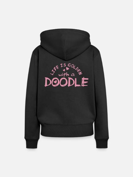 goldendoodle - Dame Premium hoodie, økologisk bomuld - sort