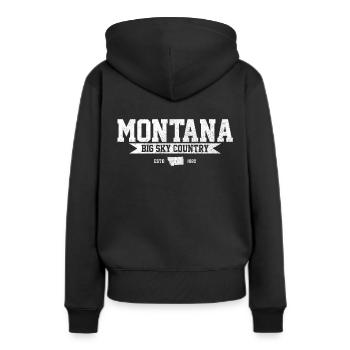 Montana - Sweat à capuche Premium bio Femme - noir - Dos - Julia (174cm)