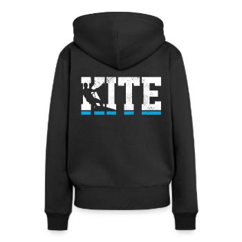 Kitesurf Kiteboard kiteboard kite Surfer cadeau - Sweat à capuche Premium bio Femme - noir - Dos - Julia (174cm)