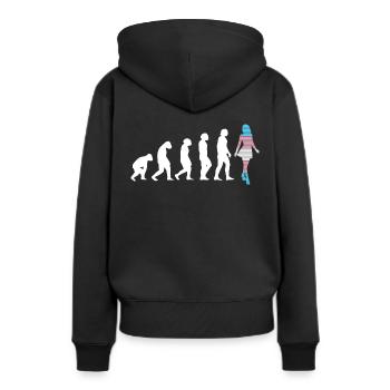 Transgender Evolution Trans Pride LGBTQ - Sweat à capuche Premium bio Femme - noir - Dos - Julia (174cm)