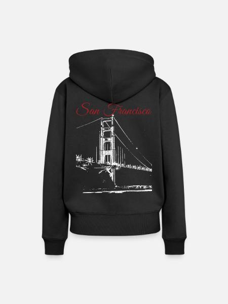 SAN FRANCISCO - Sweat à capuche Premium bio Femme - noir