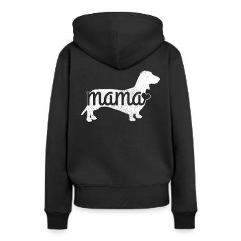 Dachshund Mom - Women’s Premium Organic Hoodie - black - Back - Julia (174cm)