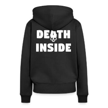 Death Inside - Women’s Premium Organic Hoodie - black - Back - Julia (174cm)
