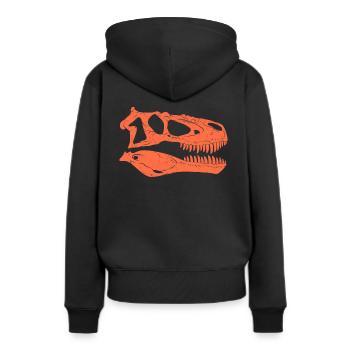Crâne fossile de Daspletosaurus - Sweat à capuche Premium bio Femme - noir - Dos - Julia (174cm)