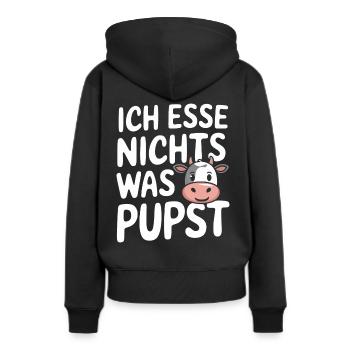 Végétarien Végétalien Végétarien Végétarien - Sweat à capuche Premium bio Femme - noir - Dos - Julia (174cm)