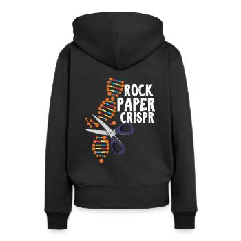 Rock Paper Crispr Gentechnik Gentechniker Biologie - Frauen Premium Bio Hoodie - Schwarz - Hinten - Julia (174cm)