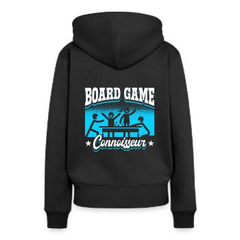 Jeu de société Connaisseur Passionné de jeux de nuit Plateau - Sweat à capuche Premium bio Femme - noir - Dos - Julia (174cm)
