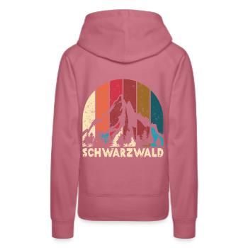Black Forest Mountains Gift - Women’s Premium Organic Hoodie - mauve - Back - Isabella (175cm)
