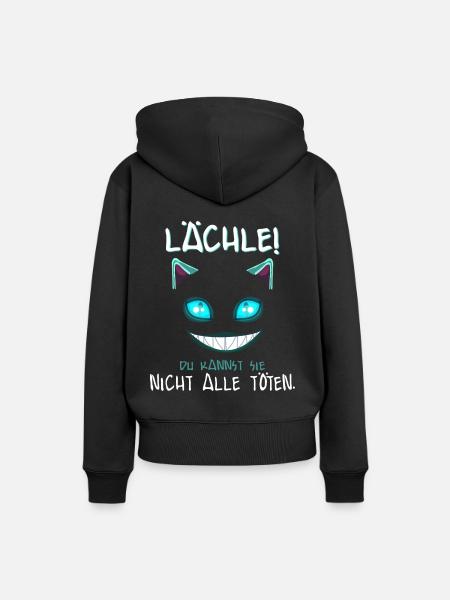Lächle du Kannst Sie Nicht alle töten - Frauen Premium Bio Hoodie - Schwarz