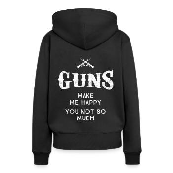 Armes rétro pistolets drôles de cadeaux tireurs - Sweat à capuche Premium bio Femme - noir - Dos - Julia (174cm)