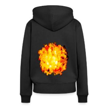 Petite explosion - Sweat à capuche Premium bio Femme - noir - Dos - Julia (174cm)