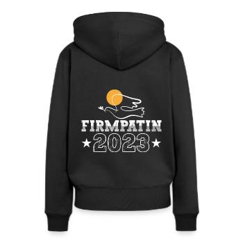 Firmpatin 2023 Firmung - Frauen Premium Bio Hoodie - Schwarz - Hinten - Julia (174cm)