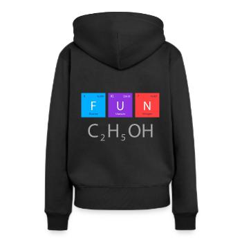Fun Alkohol Ethanol Formel Chemie Elemente Spruch - Frauen Premium Bio Hoodie - Schwarz - Hinten - Julia (174cm)