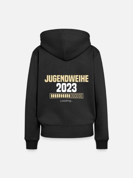 Jugendweihe 2023 Loading - Frauen Premium Bio Hoodie - Schwarz