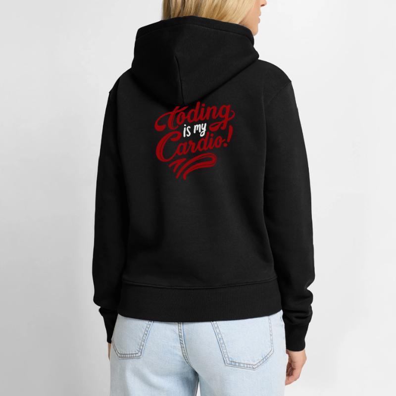 Le codage est mon cardio | Mode Techy Coder Sweat à capuche Premium bio Femme