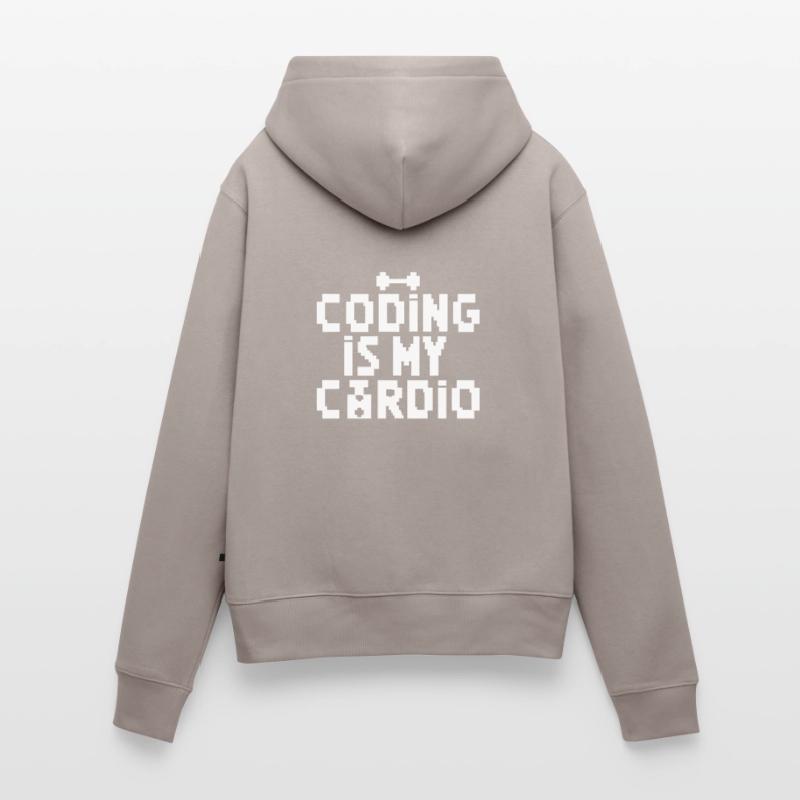 Le codage est mon cardio | Programmeur rétro 8 bits Sweat à capuche Premium bio Femme