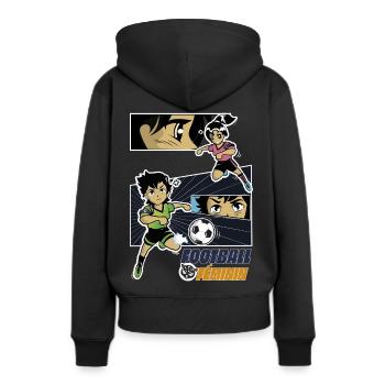 Football féminin - Sweat à capuche Premium bio Femme - noir - Dos - Julia (174cm)