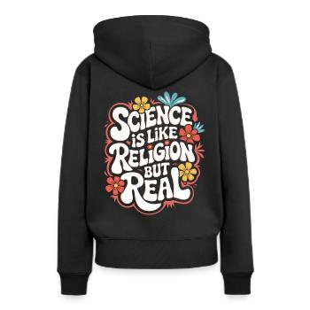 Atheismus Atheist Anti-Religion Agnostiker - Frauen Premium Bio Hoodie - Schwarz - Hinten - Julia (174cm)