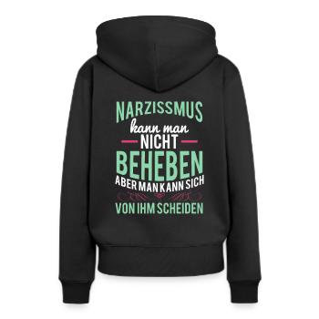Geschieden Narzissmus Scheidung Exfrau - Frauen Premium Bio Hoodie - Schwarz - Hinten - Julia (174cm)