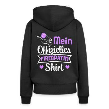 Mein offizielles Firmpatin - Frauen Premium Bio Hoodie - Schwarz - Hinten - Julia (174cm)