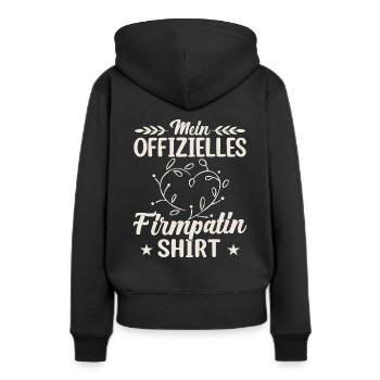 Mein offizielles Firmpatin - Frauen Premium Bio Hoodie - Schwarz - Hinten - Julia (174cm)