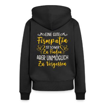 Eine gute Firmpatin ist schwer zu finden Firmung - Frauen Premium Bio Hoodie - Schwarz - Hinten - Julia (174cm)