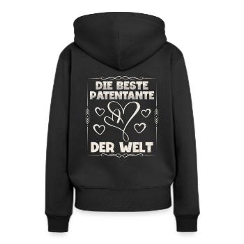 Die Beste Patentante der Welt Taufpatin - Frauen Premium Bio Hoodie - Schwarz - Hinten - Julia (174cm)