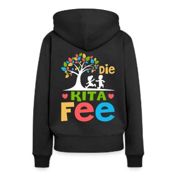 Erzieherin die Kita Fee Kindergarten - Frauen Premium Bio Hoodie - Schwarz - Hinten - Julia (174cm)