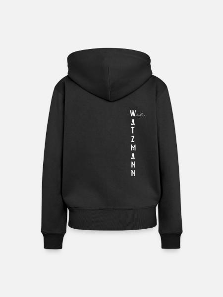 Berg Watzmann - Frauen Premium Bio Hoodie - Schwarz