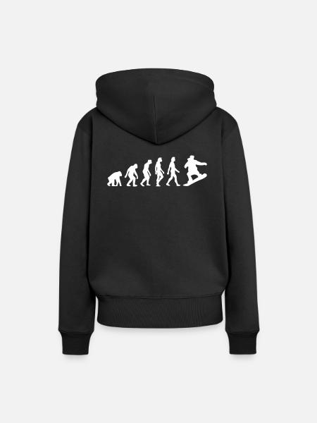 Die Evolution von Snowboarding - Frauen Premium Bio Hoodie -