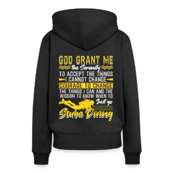 Scuba Diving Prayer - Frauen Premium Bio Hoodie - Schwarz - Hinten - Julia (174cm)