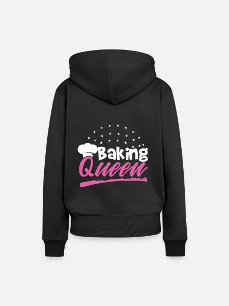 Baking Queen - Frauen Premium Bio Hoodie - Schwarz