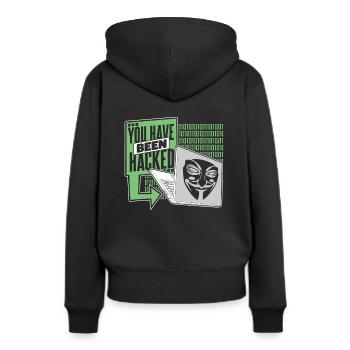 Vous avez été piraté Phishing Sniffer Grey Hat - Sweat à capuche Premium bio Femme - noir - Dos - Julia (174cm)