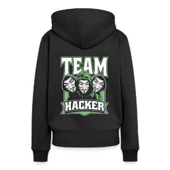 Team Hacker Social Engineering Phishing Sniffer - Sweat à capuche Premium bio Femme - noir - Dos - Julia (174cm)