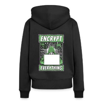 Chiffrez tout Phishing Sniffer Grey Hat - Sweat à capuche Premium bio Femme - noir - Dos - Julia (174cm)