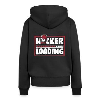 Chargement par pirate Phishing Sniffer Social - Sweat à capuche Premium bio Femme - noir - Dos - Julia (174cm)