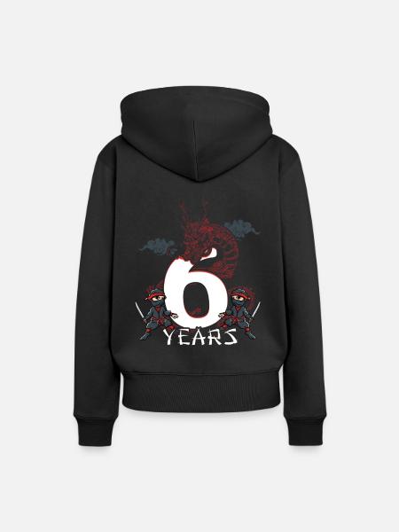 Ninja 6 Sechster Geburtstag 6 Jahre - Ekologisk premiumluvtröja dam - svart