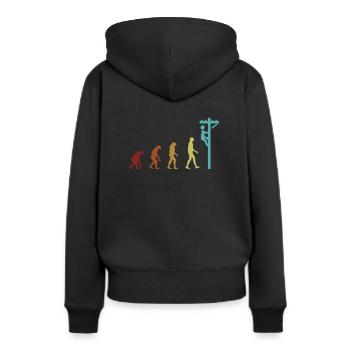 Electrician Evolution Electronics Technician Electrician - Women’s Premium Organic Hoodie - black - Back - Julia (174cm)