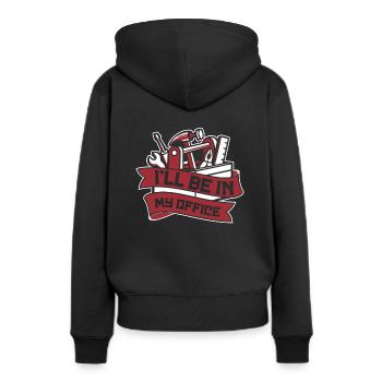Je serai dans mon bureau Mécatronicien Maître Automobile - Sweat à capuche Premium bio Femme - noir - Dos - Julia (174cm)