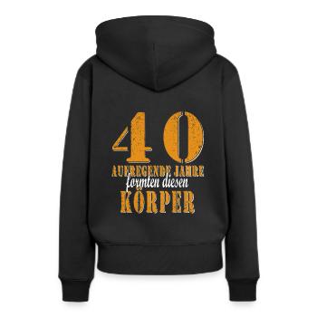 40 Jahre Geburtstag Geschenkidee - Frauen Premium Bio Hoodie - Schwarz - Hinten - Julia (174cm)